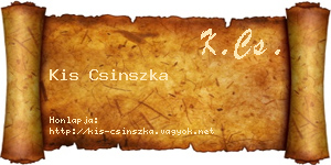 Kis Csinszka névjegykártya